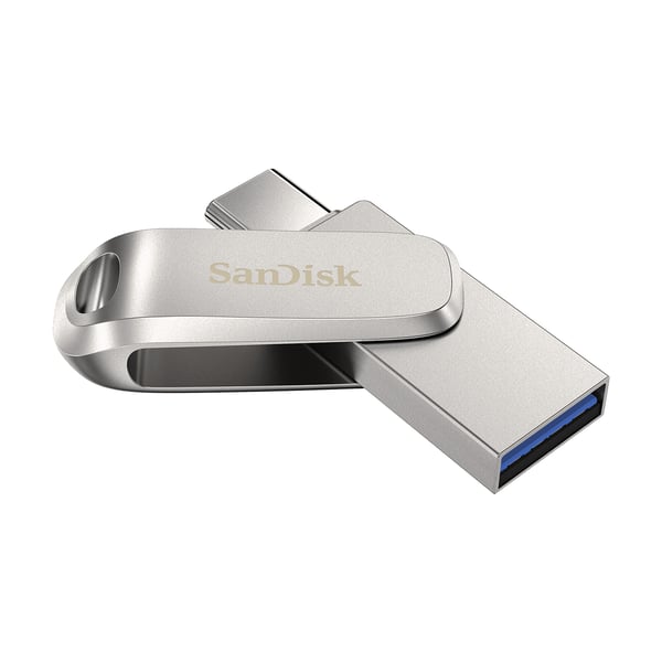 SanDisk Ultra Dual Drive Luxe USB-muisti 64 GB USB Type-A / USB Type-C 3.2 Gen 1 (3.1 Gen 1) Ruostumaton teräs