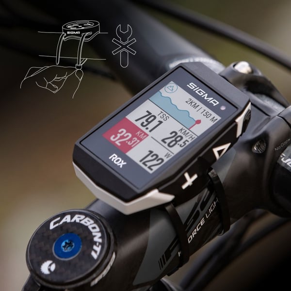 Sigma Sport 01031 cykeldatorer 4,5 cm (1.77") Trådlös cykeldator Svart, Vit