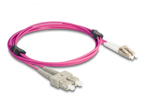 DeLOCK 87917 InfiniBand och fiberoptisk kabel 2 m LC SC Violett