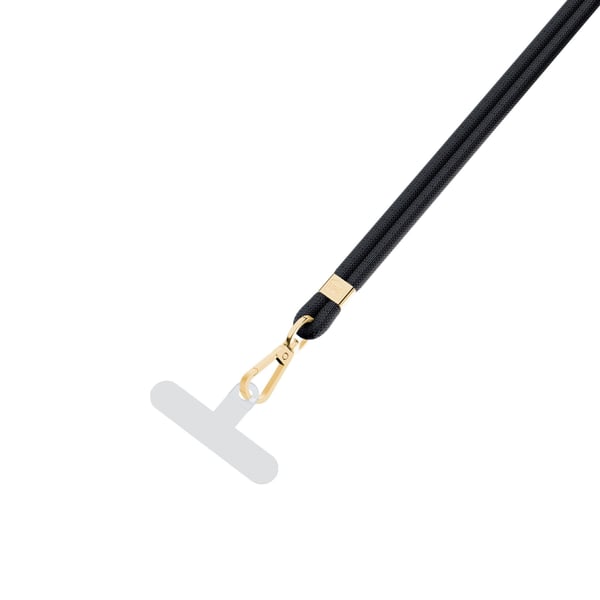 Miniatyrbillede 6 af 13: 3MK EasyClip strop Mobiltelefon Nylon, Zink Sort, Guld