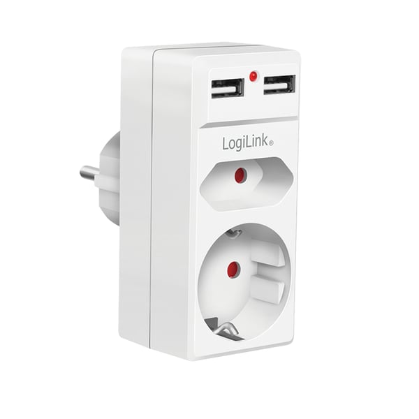 Miniatyrbillede 4 af 8: LogiLink PA0276 overspændingsbeskytter Hvid 1 AC stikkontakt(er) 230 V