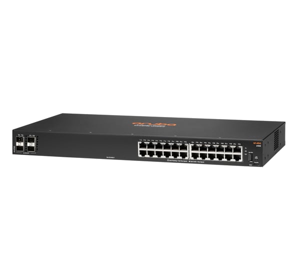 HPE Aruba Networking 6100 24G 4SFP+ Administreret L3 Gigabit Ethernet (10/100/1000) 1U Sort