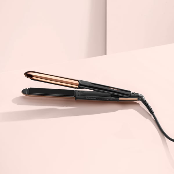 Pikkukuva 5 / 18: BaByliss Straight & Curl Brilliance Kiharrusrauta Lämmin Musta, Ruusu 48 W 3 m