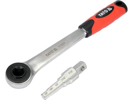 Pikkukuva 4 / 6: Yato YT-03314 räikkäväännin Kromivanadiini-teräs 12.7 mm 1 kpl Punainen