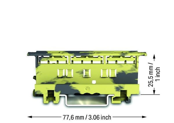 Miniatyrbild 2 av 2: Wago 221-500/000-053 terminal Grå, Gul