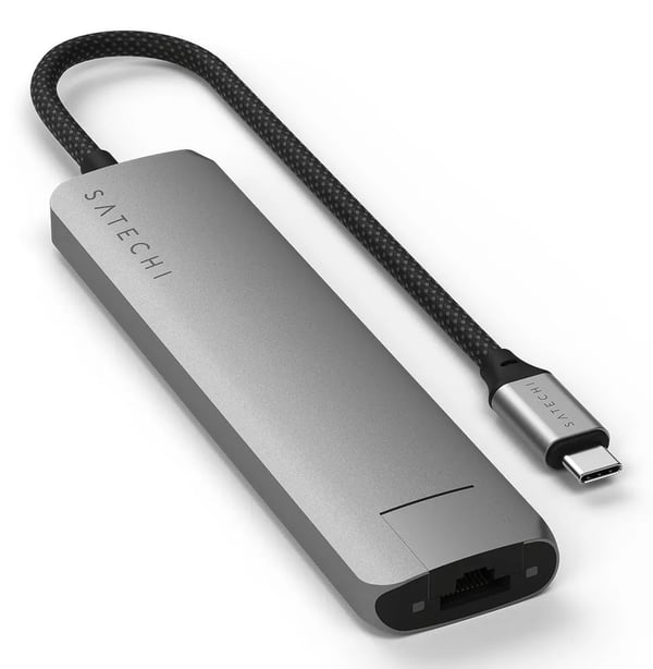 Satechi ST-P7SM keskitin USB Type-C 10000 Mbit/s Harmaa