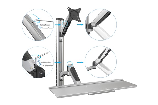 Digitus DA-90354 fäste och ställ till bildskärm 68,6 cm (27") Vägg Silver