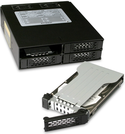 Miniatyrbild 6 av 8: Icy Dock MB994SP-4S drive bay-paneler Svart