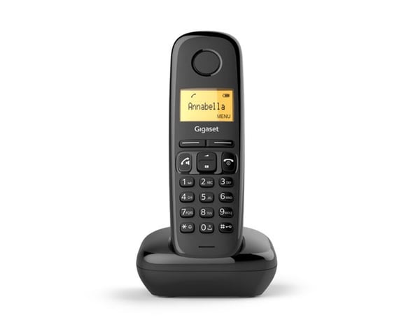 Gigaset A270 DECT-telefon Namn och uppringnings-ID Svart