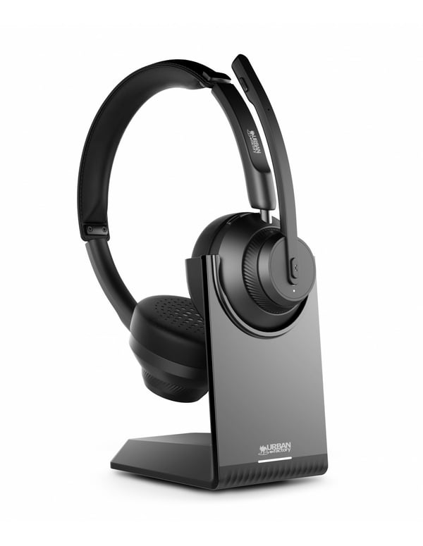 Pikkukuva 1 / 8: Urban Factory MOVEE PRO Kuulokkeet Langaton Pääpanta Pelaaminen USB Type-C Bluetooth Latausteline Musta