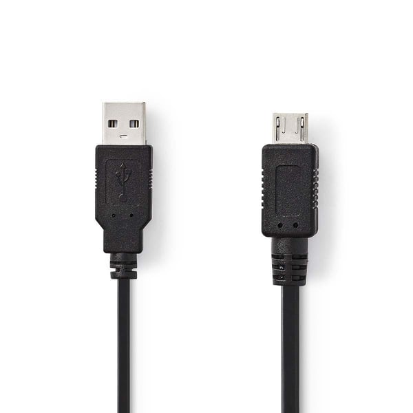 Nedis CCGP60400BK20 USB-kabel USB 2.0 2 m USB A 0,48 Gbit/sek. Sort
