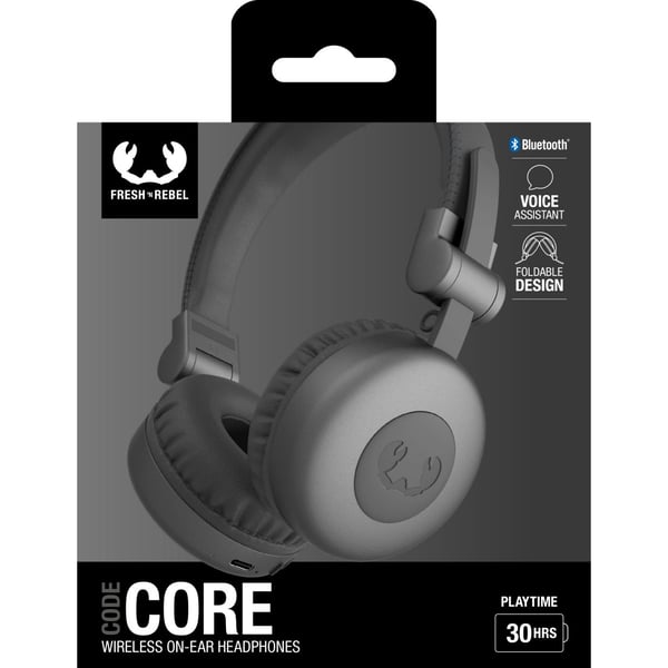 Fresh 'n Rebel Code Core Kuulokkeet Langaton Pääpanta Puhelut/Musiikki USB Type-C Bluetooth Harmaa