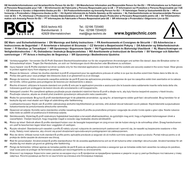 BGS technic Socket eluttag