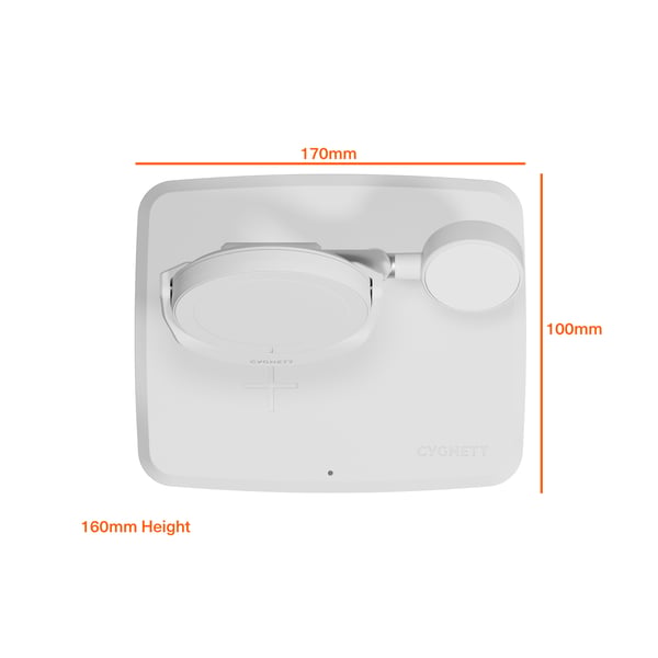 Cygnett CY5101BUNCP oplader til mobil enhed Hovedtelefoner, Headset, Smartphone, SmartWatch Hvid USB Trådløs opladning Hurtig opladning Indendørs