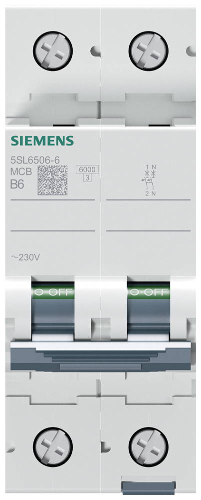 Miniatyrbild 3 av 6: Siemens Leitungsschutzschalter 230V 6kA 1+N B 6A 5S