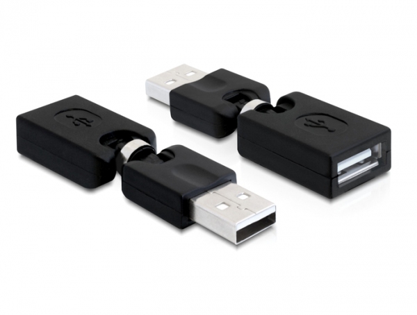 Miniatyrbillede 1 af 2: DeLOCK 65260 kabel kønsskifter USB 2.0 A Sort