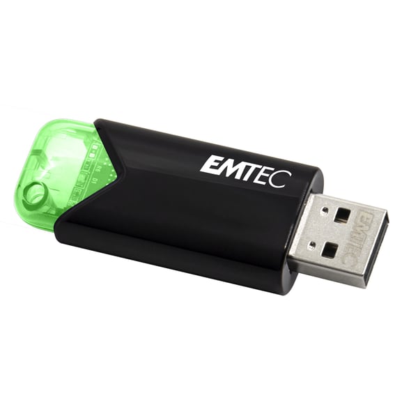 Miniatyrbillede 1 af 3: USB-flashdrev 64GB EMTEC B110 Click Easy (Grøn) USB 3.2 (20MB/s)