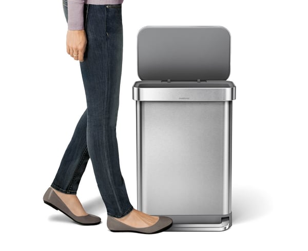 simplehuman CW2023 skraldespand 55 L Rektangulær Rustfrit stål