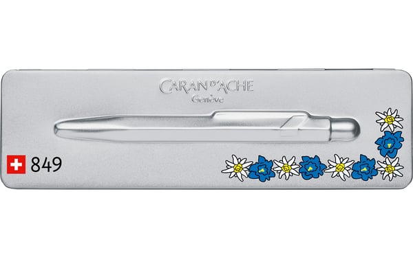 Caran d-Ache 849 Edelweiss Blå Fastklämbar, indragbar kulspetspenna Medium 1 styck