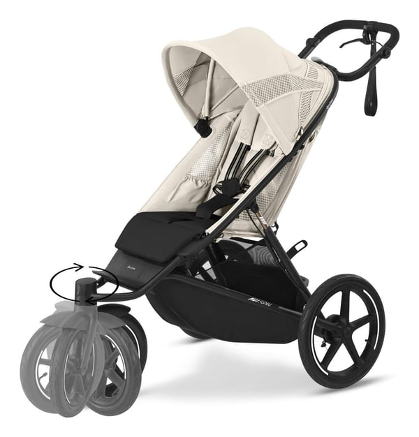 Miniatyrbillede 3 af 9: CYBEX Avi Spin Traditionel klapvogn 1 sæde(r) Beige, Sort