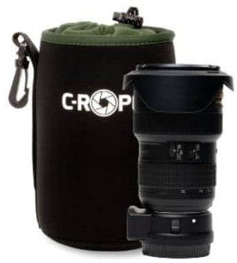 C-Rope CRP-LNB-L-BLK-2 fodral och skydd för kameraobjektiv Svart, Grön Fleece, Neopren
