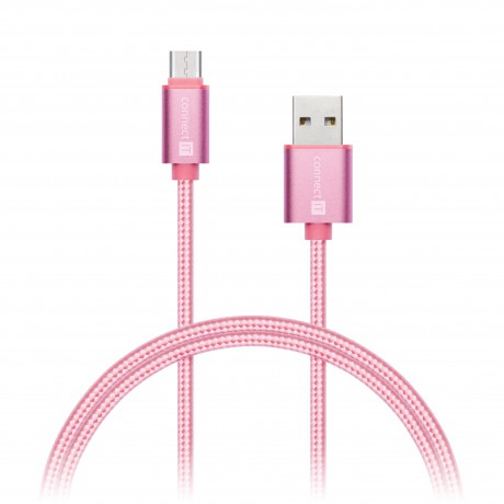 Miniatyrbild 1 av 2: Connect IT CI-667 USB-kablar USB 3.2 Gen 1 (3.1 Gen 1) 1 m USB C USB A Rosa