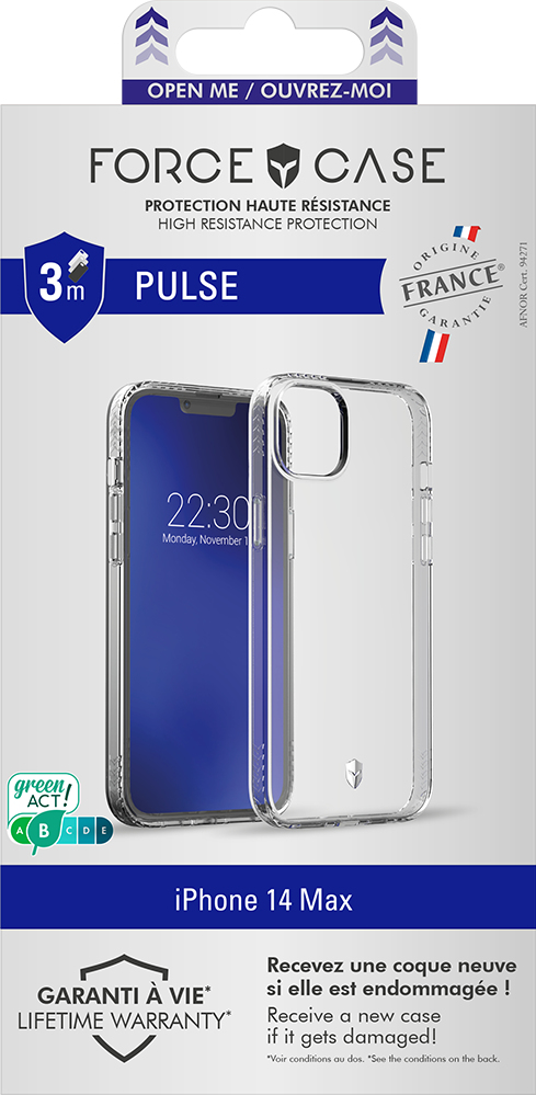 Miniatyrbild 4 av 5: FORCE CASE FCPULSIP14MT mobiltelefonfodral Transparent