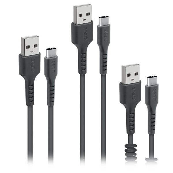 SBS TEKITUSBC3IN1K USB-kabel USB 2.0 2 m USB A USB C Sort