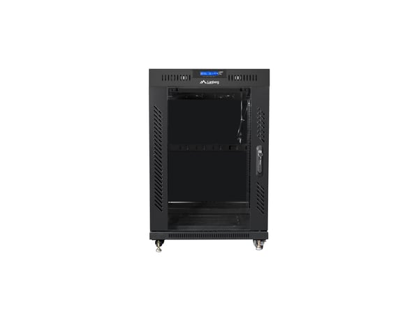 Lanberg FF01-8015-12BL rack 15U Fristående rack Svart
