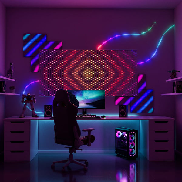 Pikkukuva 7 / 7: Twinkly Matrix Älykattovalo Wi-Fi/Bluetooth