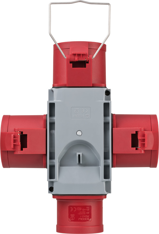 Brennenstuhl 1081670 strømstik adapter Grå, Rød