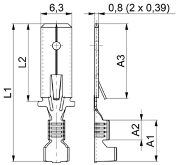 Miniatyrbillede 3 af 3: Vogt 3836z08.60 elektrisk stikforbindelse