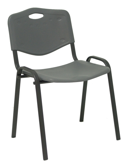 PIQUERAS Y CRESPO NOWY STYL Pack 2 sillas Iso plastic PVC gris Hårdt sæde Hårdt ryglæn
