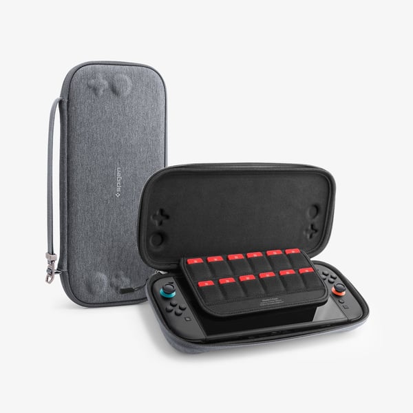 Miniatyrbild 2 av 7: Spigen Klasden Pouch Fodral Nintendo EVA (Ethylene Vinyl Acetate) Grå