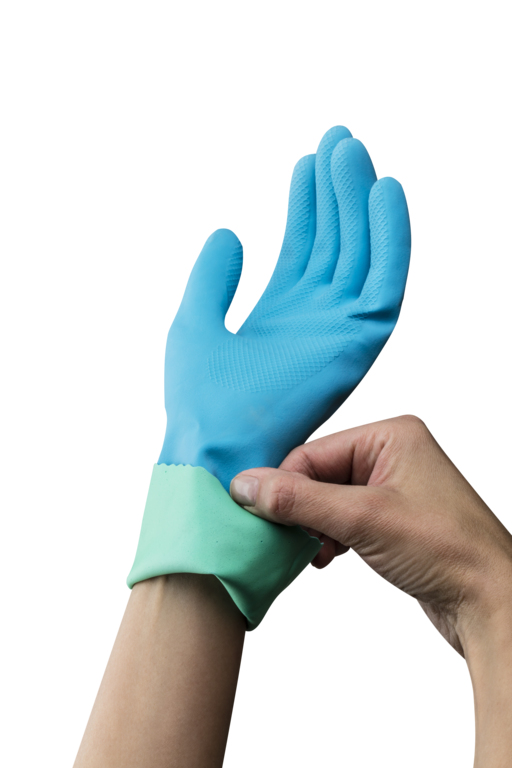 Vileda Confort Extra Køkkenhandsker Blå, Grå Latex 1 stk