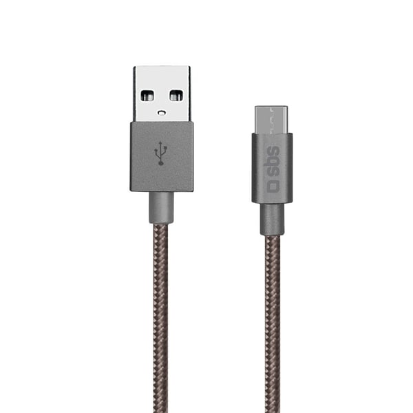 SBS TECABLETC15BDG USB-kaapeli USB 2.0 1,5 m USB A USB C Harmaa