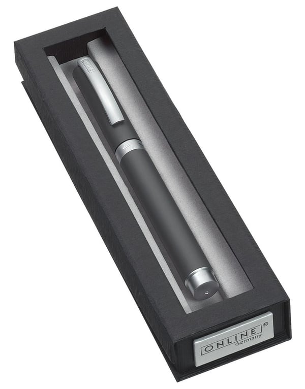 Miniatyrbild 4 av 5: ONLINE Schreibgeräte Vision reservoarpennor Påfyllning med bläckpatronssystem Svart, Silver 1 styck