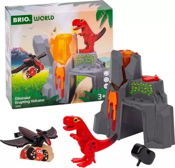 Miniatyrbillede 5 af 9: BRIO Dinosaur Erupting Volcano