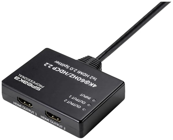 Miniatyrbillede 5 af 12: SpeaKa Professional SP-9443508 video-splitter HDMI 2x HDMI