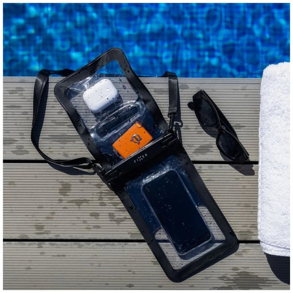 FIXED FIXFLT-TW-BK mobiltelefonfodral 21,6 cm (8.5") Fodral Transparent, Svart
