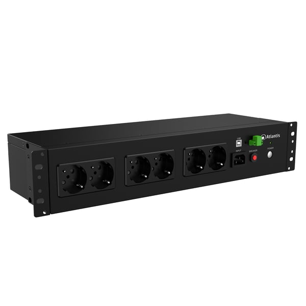 Atlantis Land A03-PDU1000-RC UPS-enhed Interaktivt indgangsstik 480 W 8 AC stikkontakt(er)
