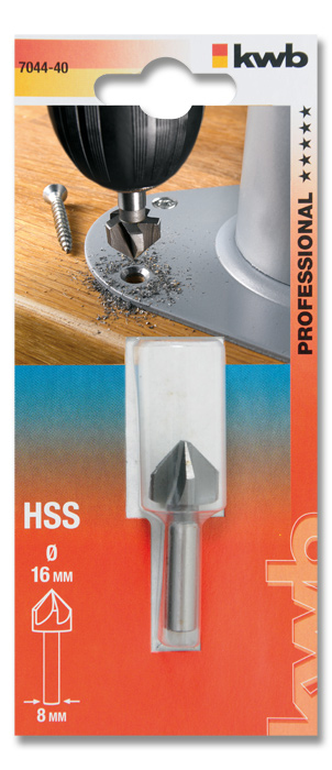 Miniatyrbillede 2 af 3: kwb COUNTERSINK HSS Undersæningsborebit 1 stk