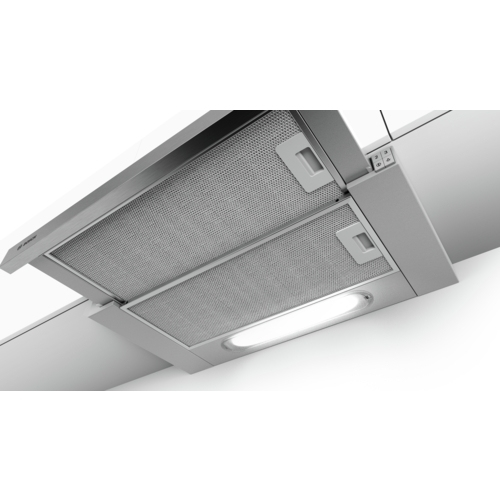 Bosch Serie 4 DFT63AC50 liesituuletin Puoliksi sisäänrakennettu (ulosvedettävä) Hopea 360 m³/h