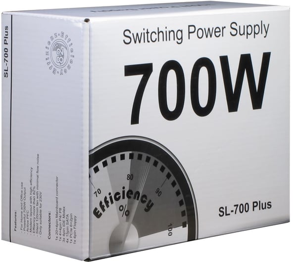 Inter-Tech SL-700 Plus strömförsörjningsenheter 700 W 20+4 pin ATX ATX Silver