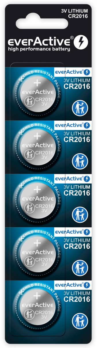 Everactive CR20165BL kotitalousparisto Kertakäyttöinen akku CR2016 Litium Everactive CR20165BL kotitalousparisto Kertakäyttöinen akku CR2016 Litium