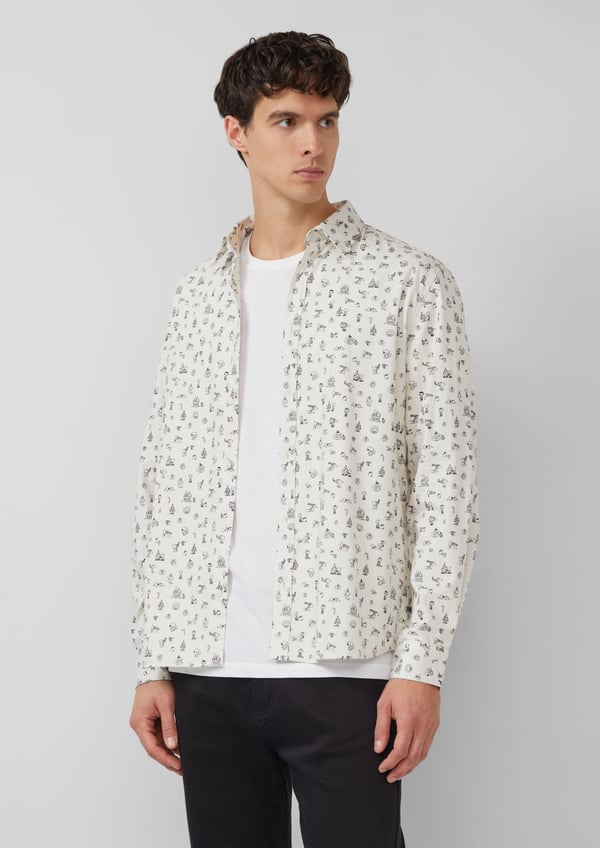 s.Oliver 2172384.03A3.XL skjorte & top Langærmet Bomuld