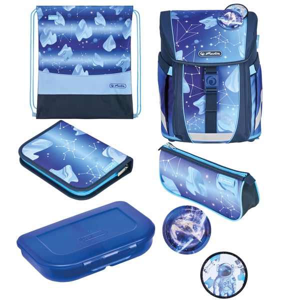 Herlitz FiloActive XL Plus Cosmic skolväskekombination Pojke Polyester Blå, Mörkblå Herlitz FiloActive XL Plus Cosmic skolväskekombination Pojke Polyester Blå, Mörkblå