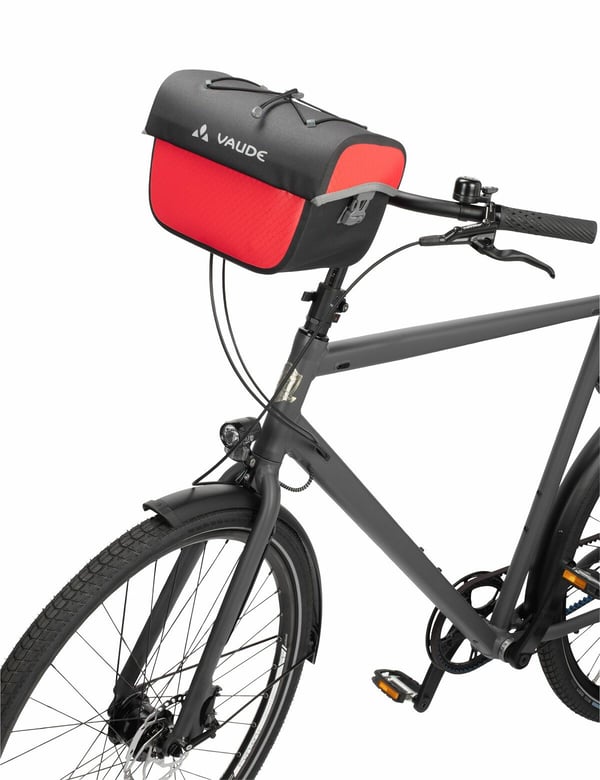 VAUDE Aqua Box Framsida Cykelväska 6 l Polyester Svart, Röd