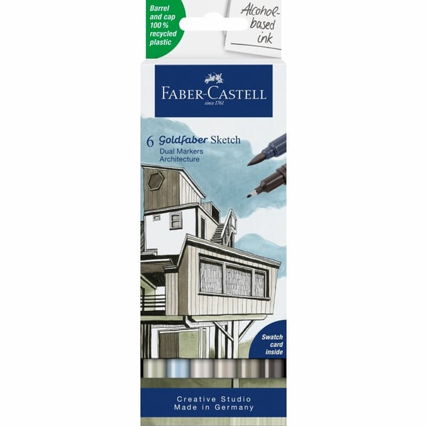 Miniatyrbild 1 av 2: Faber-Castell 164807 filtpenna Multifärg 6 styck