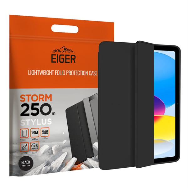 EIGER EGSR00136 iPad-fodral 27,7 cm (10.9") Folio Svart